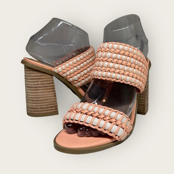 NWOB | DV Dolce Vita | Rozie Woven Strappy Dress Sandals | Coral/White | Various - Picture 1 of 14